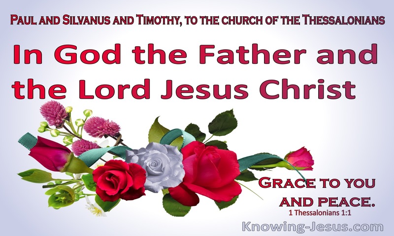 1 Thessalonians 1:1 To The Church In God The Father And The Lord Jesus Christ (red) 